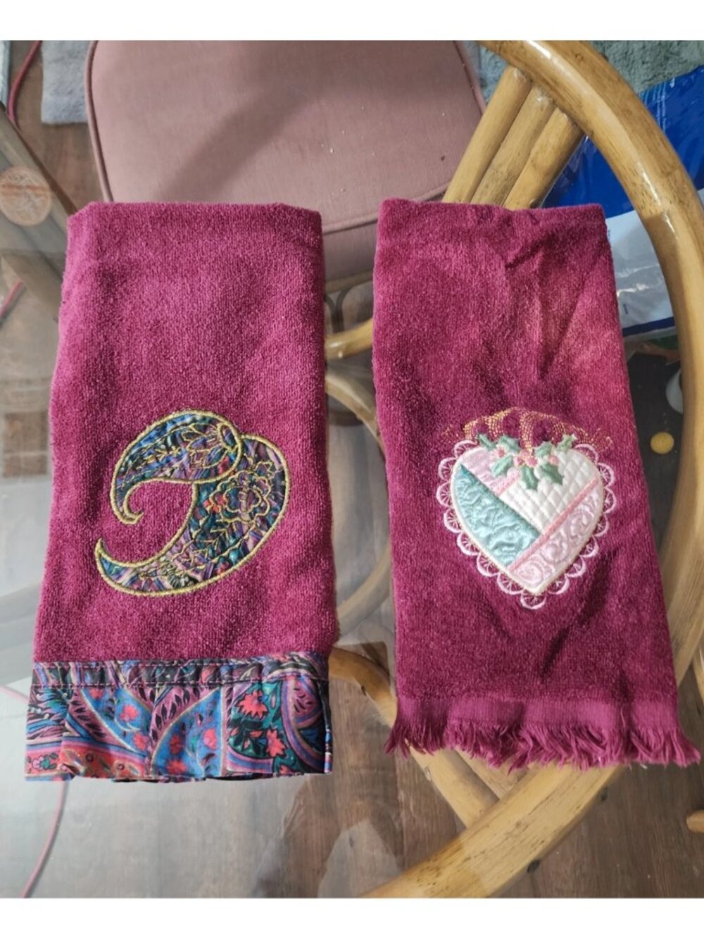 Burgandy Hand Towels